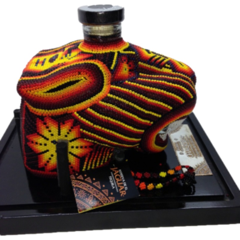Chaquira Beaded Jaguar Anejo Tequila 750ML