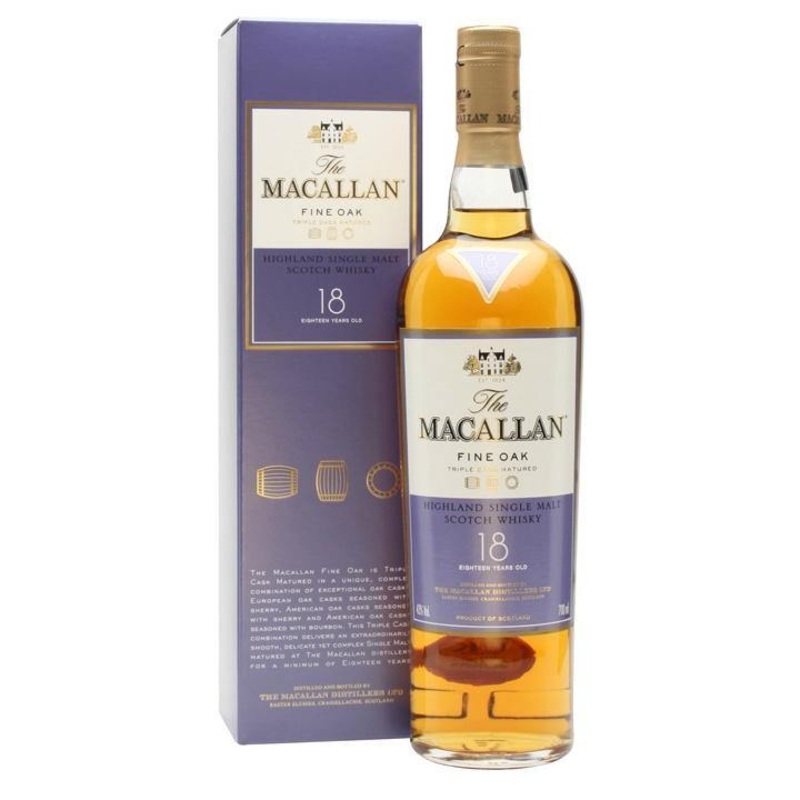 The Macallan Fine Oak 18 Years Old Highland Single Malt Scotch Whisky