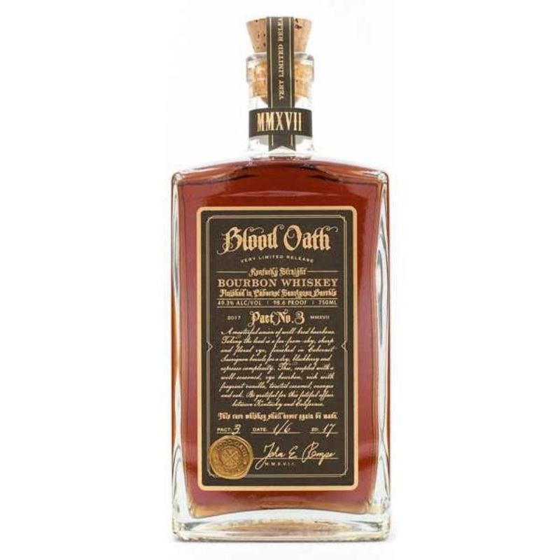 Blood Oath Pact No.3 Kentucky Straight Bourbon Whiskey