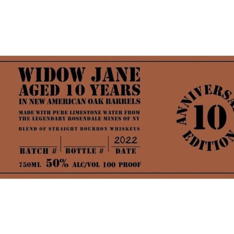 Widow Jane 10 Years Anniversary Edition Straight Bourbon Whiskey