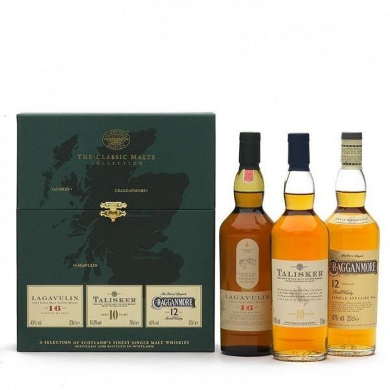 The Classic Malts Collection (Lagavulin 16yrs/Talisker 10 yrs/Cragganmore 12 yrs) Gift Set