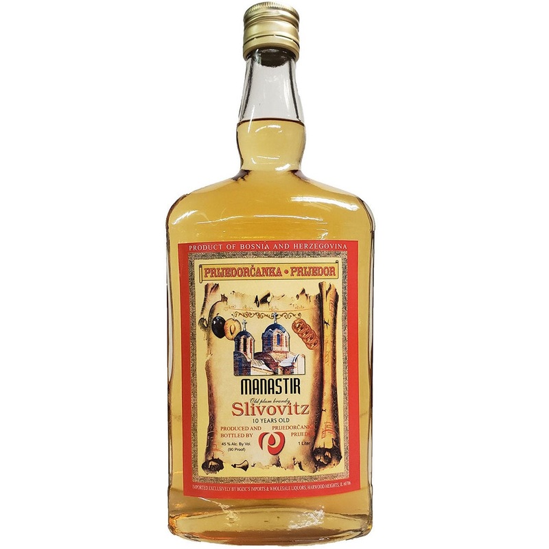 Manastir Slivovitz Gold 10 Year Old Plum Brandy 1L
