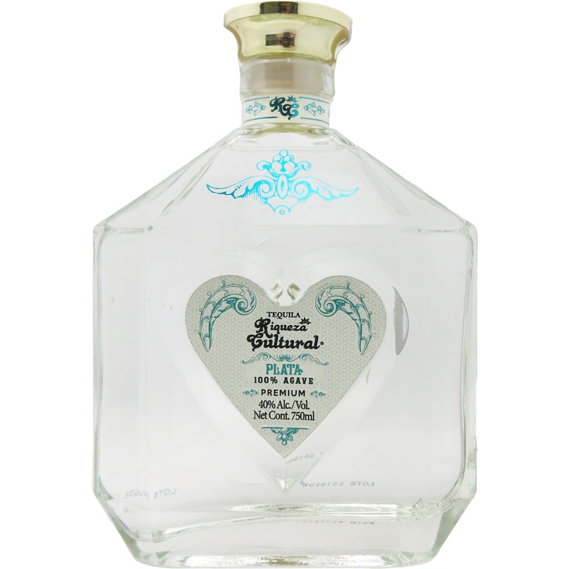 Riqueza Cultural Tequila Plata Corazon Glass 750ml
