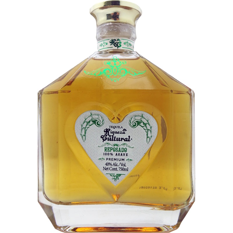 Riqueza Cultural Tequila Reposado Corazon Glass 750ml