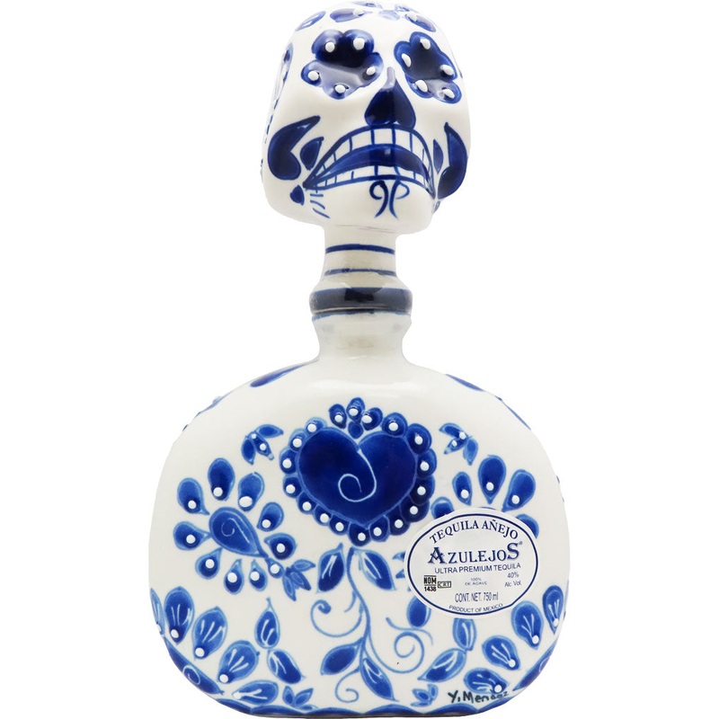 Skelly Anejo Talavera Head Tequila 750ml