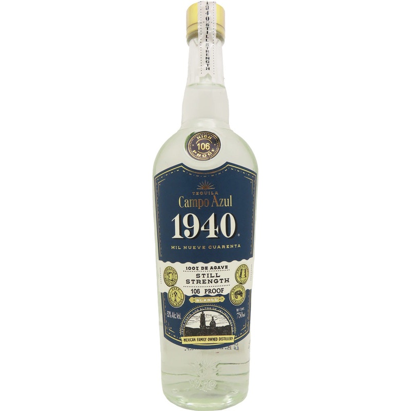 Campo Azul 1940 Still Strength Tequila Blanco 106 Proof 750ml