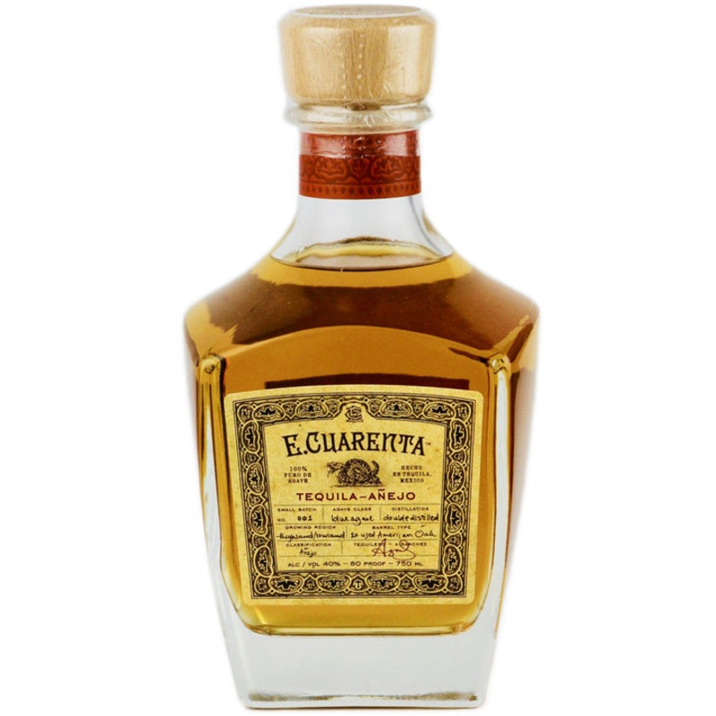E Cuarenta Tequila Anejo 750ml