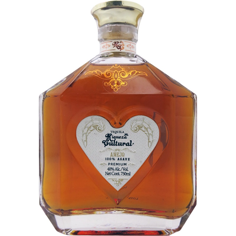Riqueza Cultural Tequila Anejo Corazon Glass 750ml