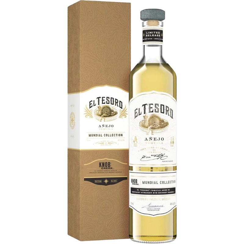 El Tesoro Tequila Anejo Mundial Collection Knob Creek Rye Edition 750ml