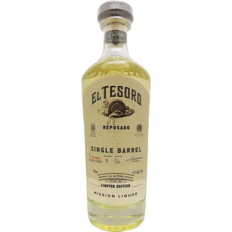 El Tesoro Tequila "Mission Exclusive" Single Barrel Reposado 750ml