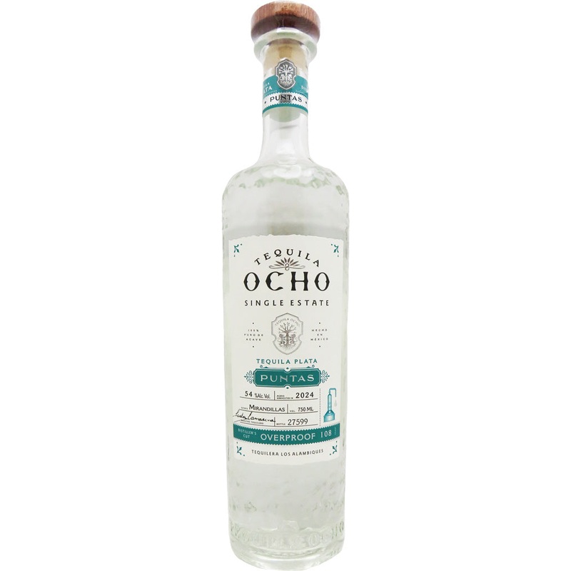 Tequila Ocho Plata Puntas Distiller's Cut 750ml