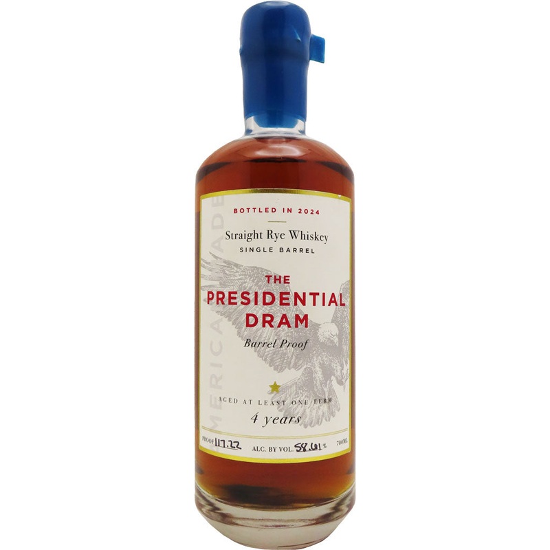 The Presidential Dram Barrel Proof 4 Year Old Straight Rye Whiskey 700ml
