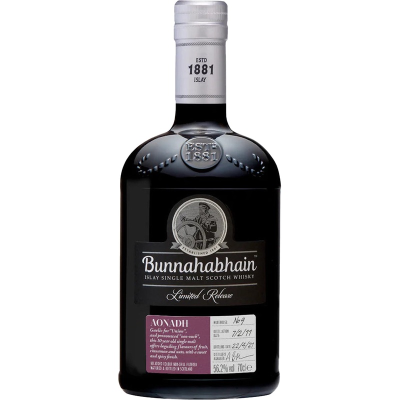 Bunnahabhain Aonadh 10 Year Old Limited Release Cask Strength Islay Single Malt Scotch Whisky 750ml