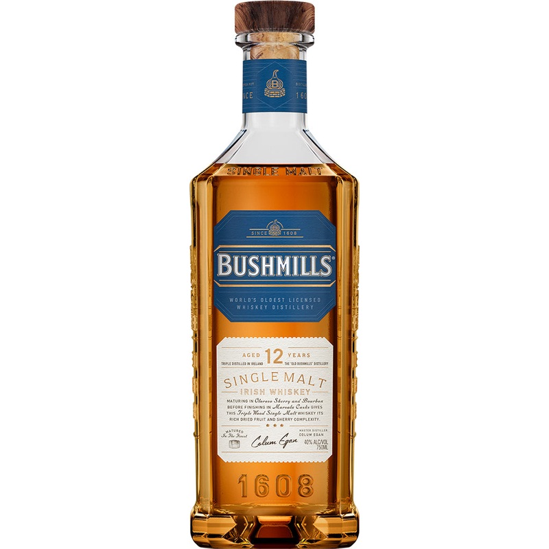 Bushmills 12 Year Old Irish Single Malt Whiskey 750ml