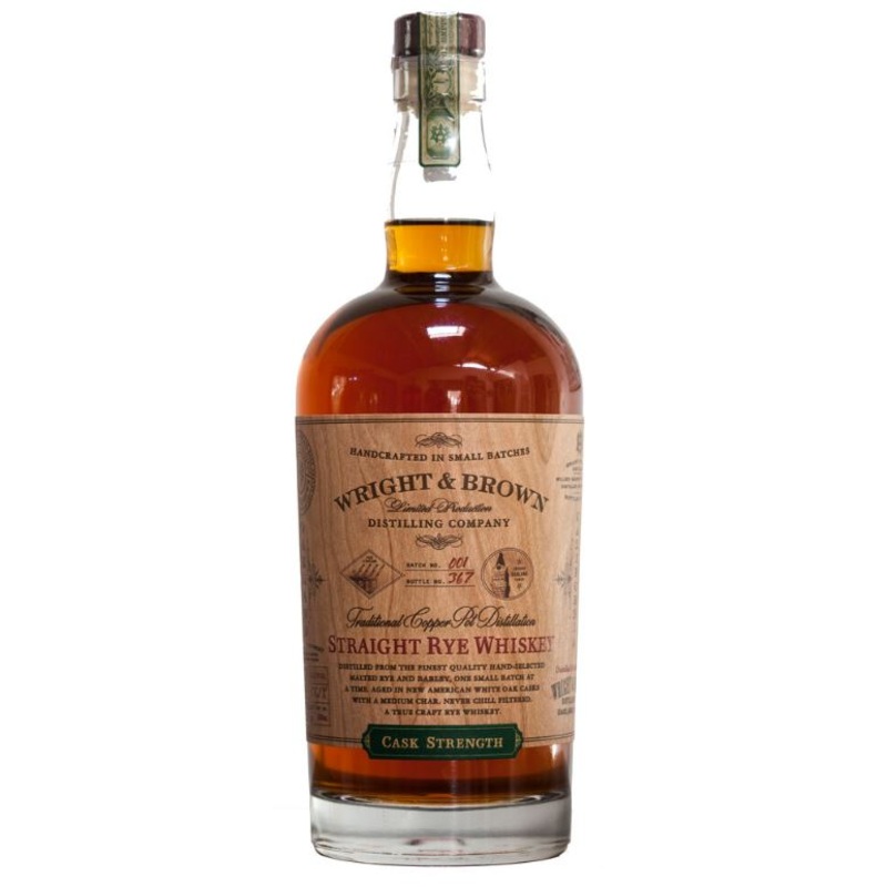 Wright & Brown Rye Whiskey Cask Strength 750ml