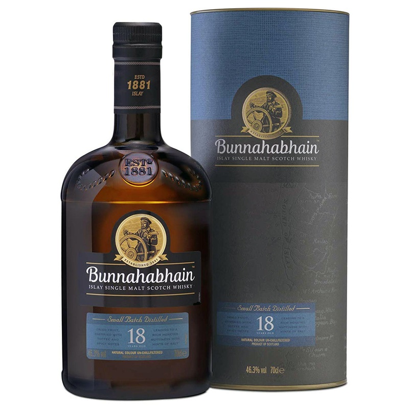 Bunnahabhain 18 Year Old Single Malt Whisky 750ml