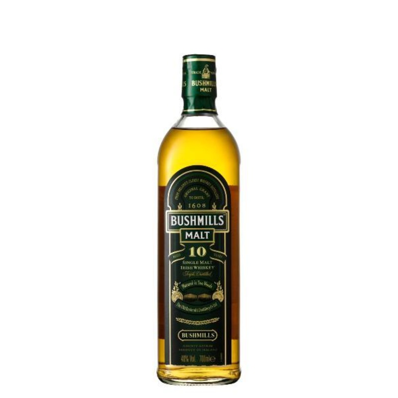Bushmills 10 Year Old Irish Single Malt Whiskey 750ml