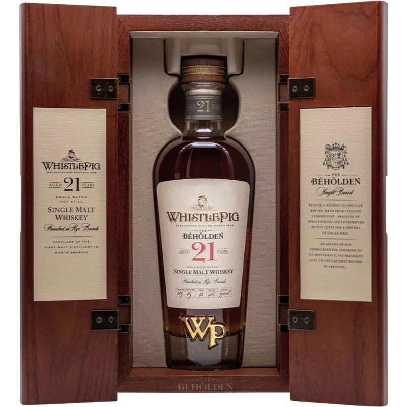 Whistlepig "The Beholden" 21 Year Old Single Malt Whiskey 750ml