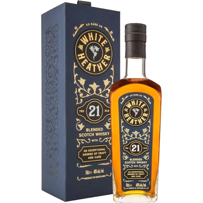 White Heather 21 Year Old Blended Scotch Whisky 700ml (Limit 1)