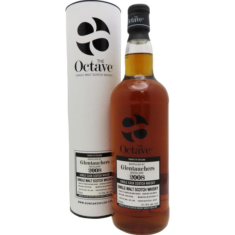 The Octave Glentauchers 15 Year Old 2008 Single Cask Single Malt Whisky 750ml