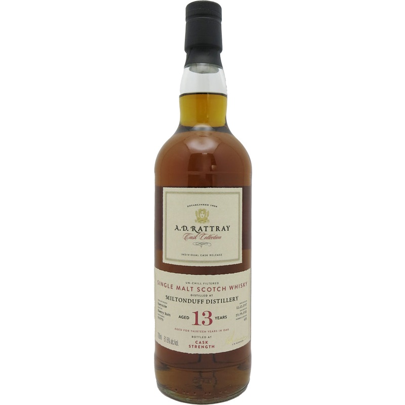 A.D. Rattray Miltonduff 13 Years Old Single Malt Whisky 700ml