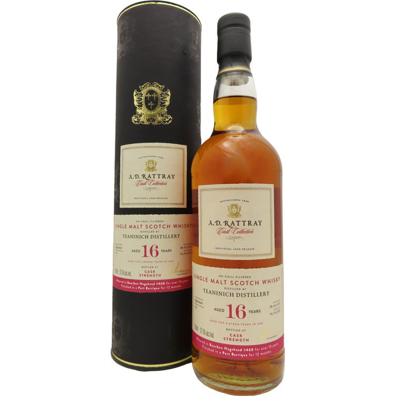 A.D. Rattray Teaninich 16 Year Old Single Malt Whisky 2007 700ml