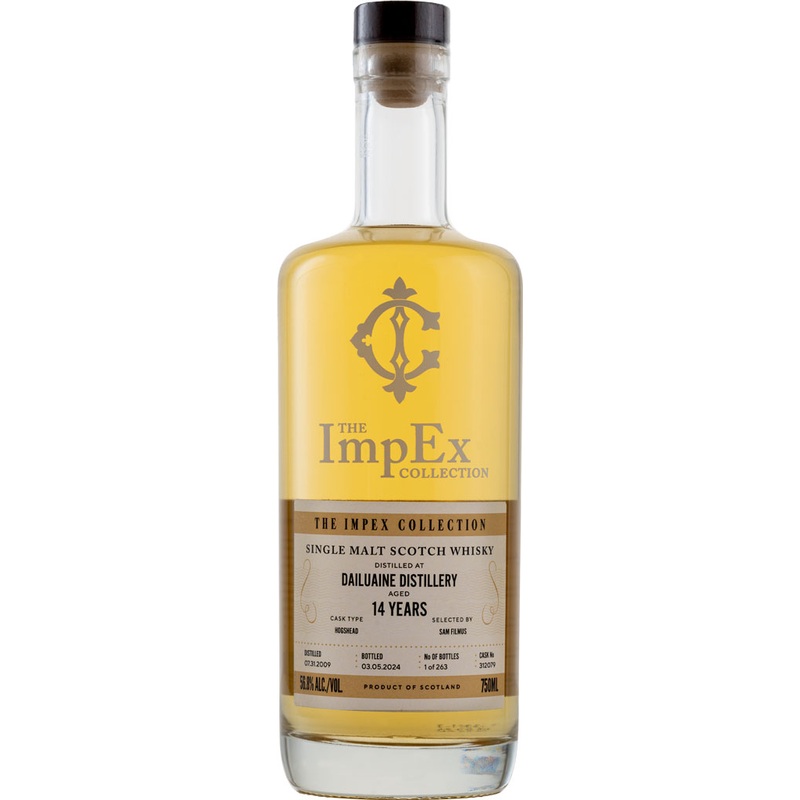 The ImpEx Collection Dailuaine Distillery 2009 14 Year Old Single Malt Whisky 750ml