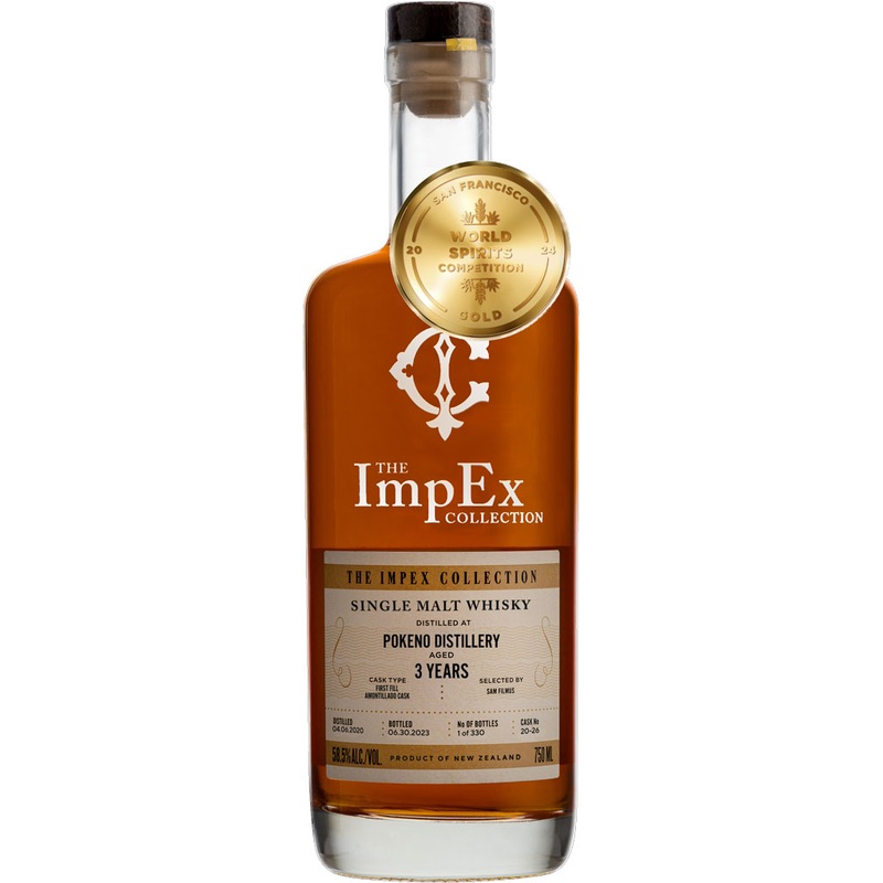 The ImpEx Collection Pokeno Distillery 3 Year Old Single Malt Whisky 750ml