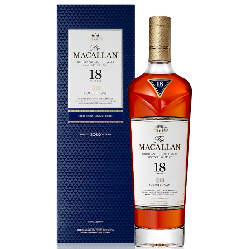 The Macallan Double Cask 18 Year Old Single Malt Whisky 750ml