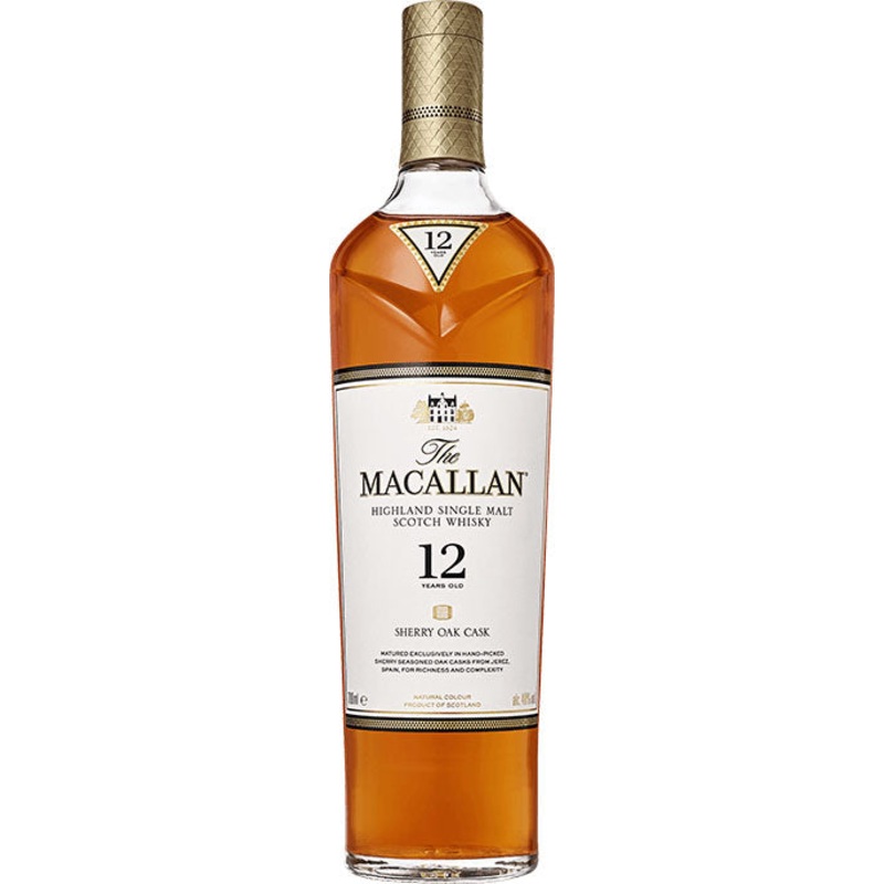 The Macallan Sherry Oak 12 Year Old Single Malt Whisky 750ml