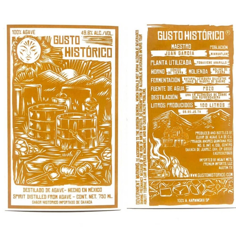 Gusto Histrico Tobaxiche Amarillo Mezcal