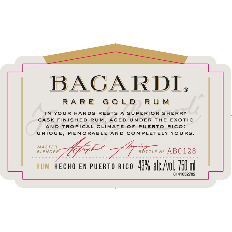 Bacard Rare Gold Rum Sherry Cask Finished Puerto Rican Rum