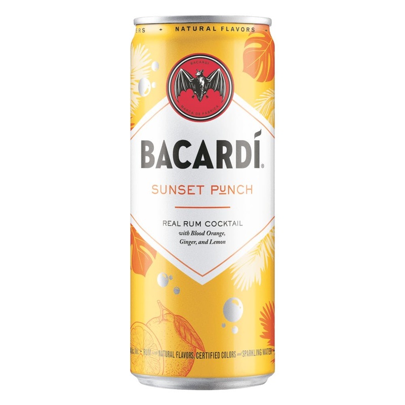 Bacard Sunset Punch Rum Cocktail 4pk