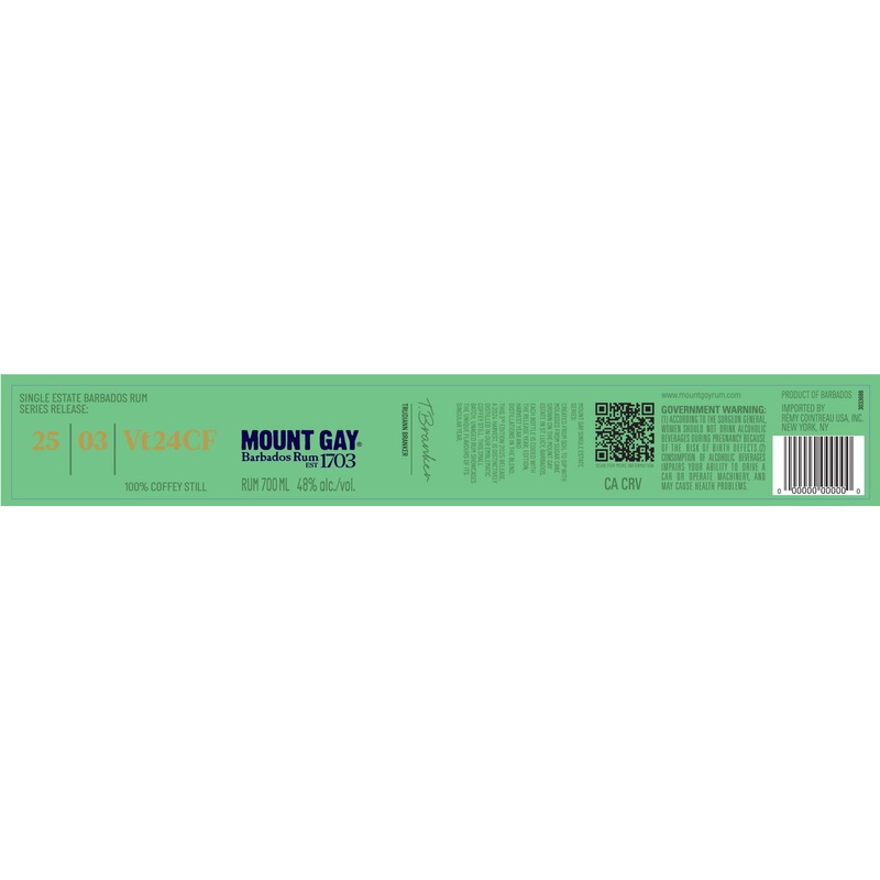 Mount Gay Single Estate Series 2025 Edition 03, 100% Coffey Still Rum