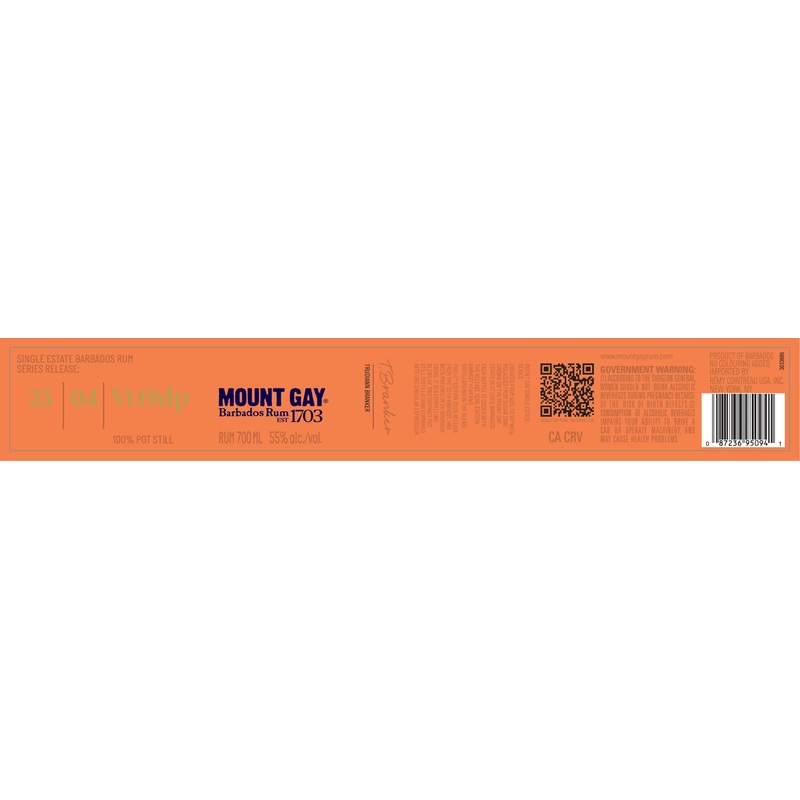 Mount Gay Single Estate Series 2025 Edition 04, 100% Pot Still Rum