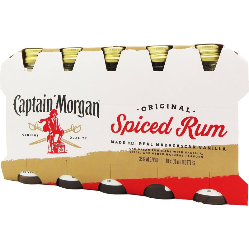 CAPTAIN MORGAN SPICED RUM 50ML 10PK