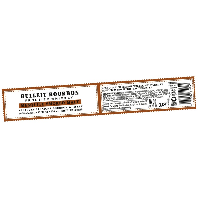 Bulleit Bourbon Mesquite Smoked Malt Kentucky Straight Bourbon Whiskey