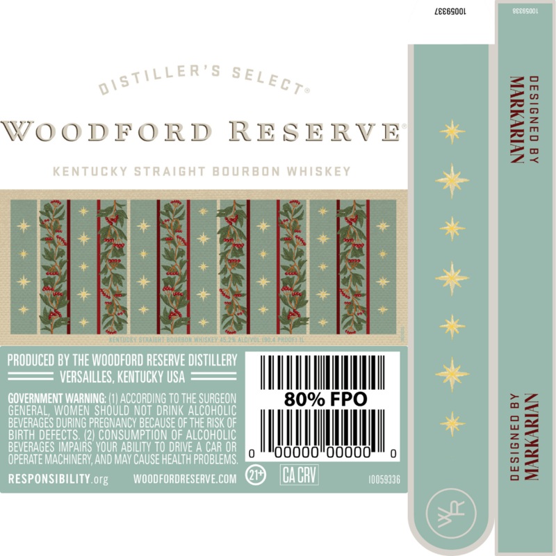 Woodford Reserve Holiday Edition Bourbon 2025 Release Designed by Markarian Limited Edition