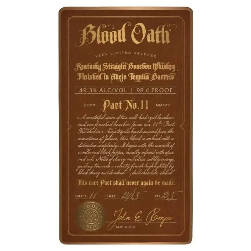 Blood Oath Pact No. 11 Bourbon Whiskey 750mL
