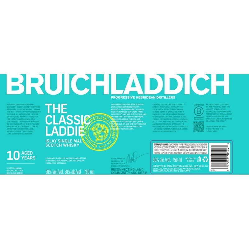Bruichladdich The Classic Laddie 10-Year-Old Islay Single Malt Scotch Whisky