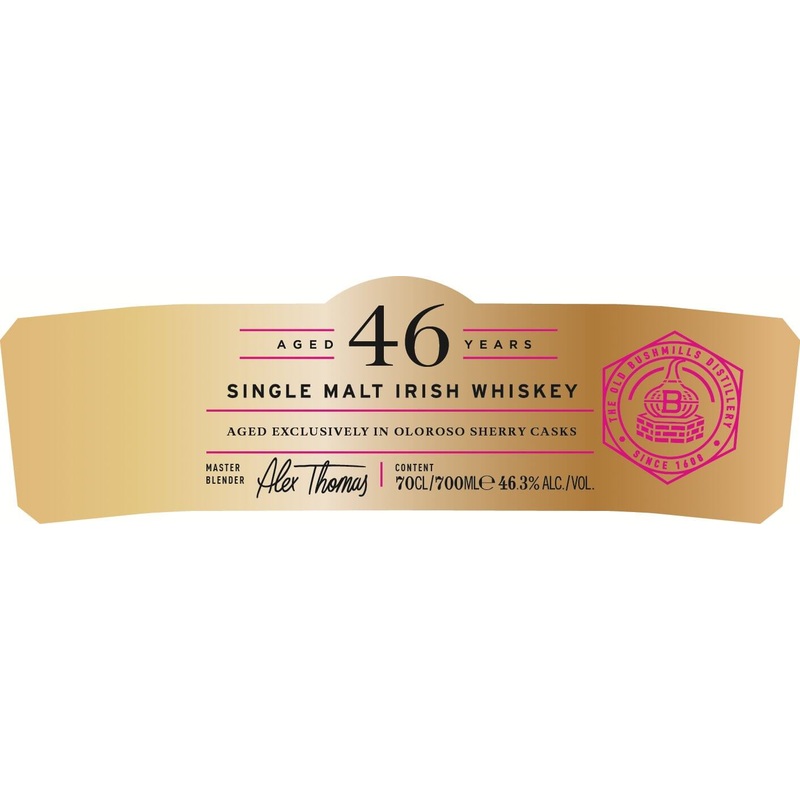 Bushmills 46-Year Single Malt Irish Whiskey 700 mL