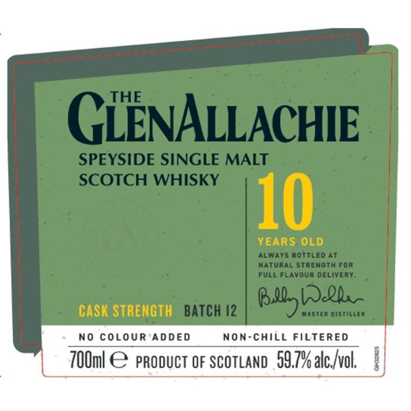 The GlenAllachie 10-Year-Old Cask Strength Speyside Single Malt Scotch Whisky - Batch 12