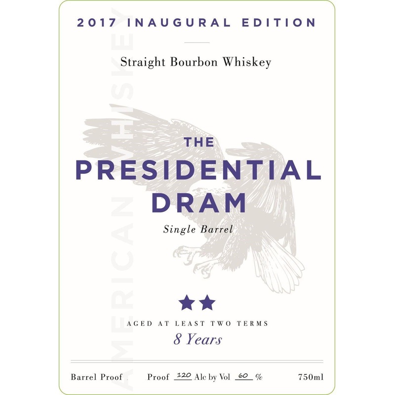 The Presidential Dram Straight Bourbon Whiskey Single Barrel Aged 8 Years