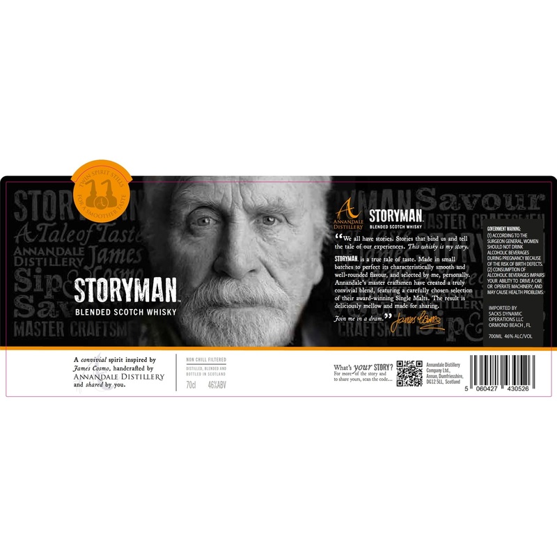 Storyman Blended Scotch Whisky 2nd Edition by Annandale Distillery 700ml