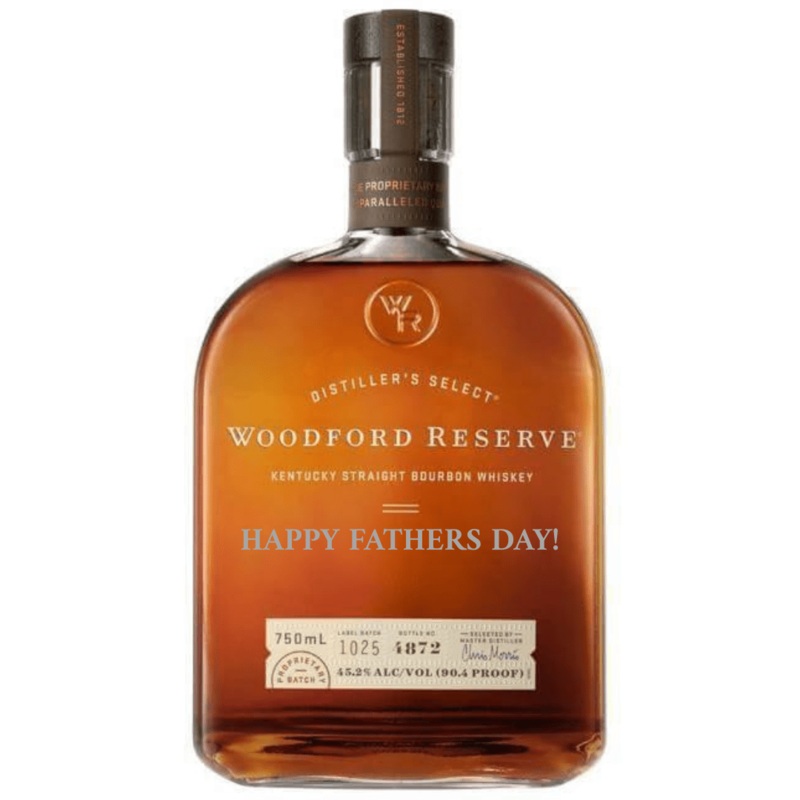 Woodford Reserve Kentucky Straight Bourbon "HAPPY FATHERS DAY!" Engraved Bottle 2025