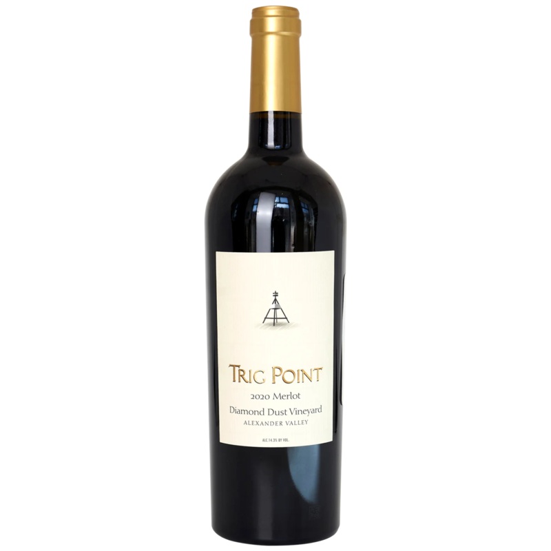 Trig Point Diamond Dust Vineyard Merlot, Alexander Valley, USA 2020 Case (6x750ml)