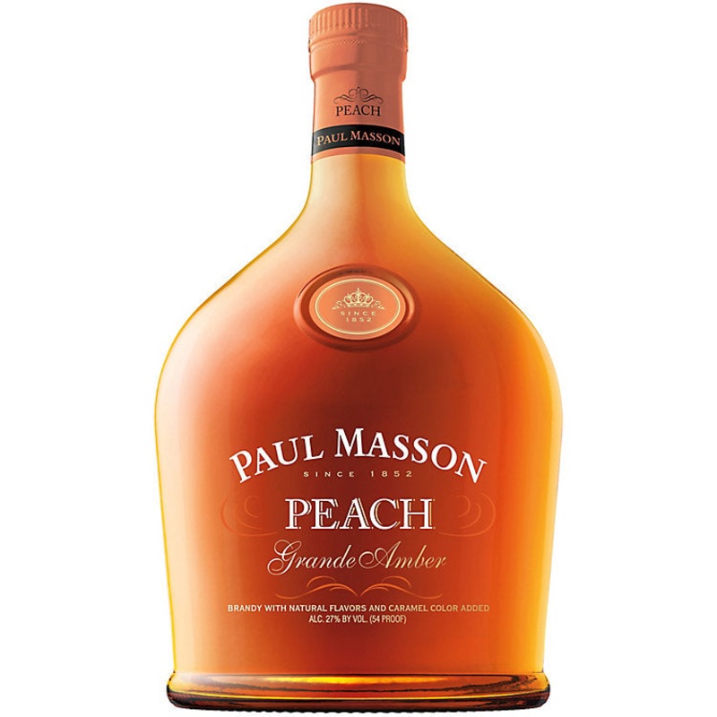 Paul Masson Peach Flavored Brandy Grande Amber 54
